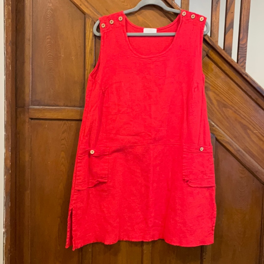 Pretty 100% cotton red dress
